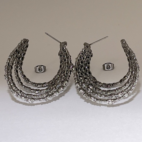 ALEXIS BITTAR
Ruthenium-Plated Punk Royale Crystal Multi Hoop Earrings - Picture 5 of 7